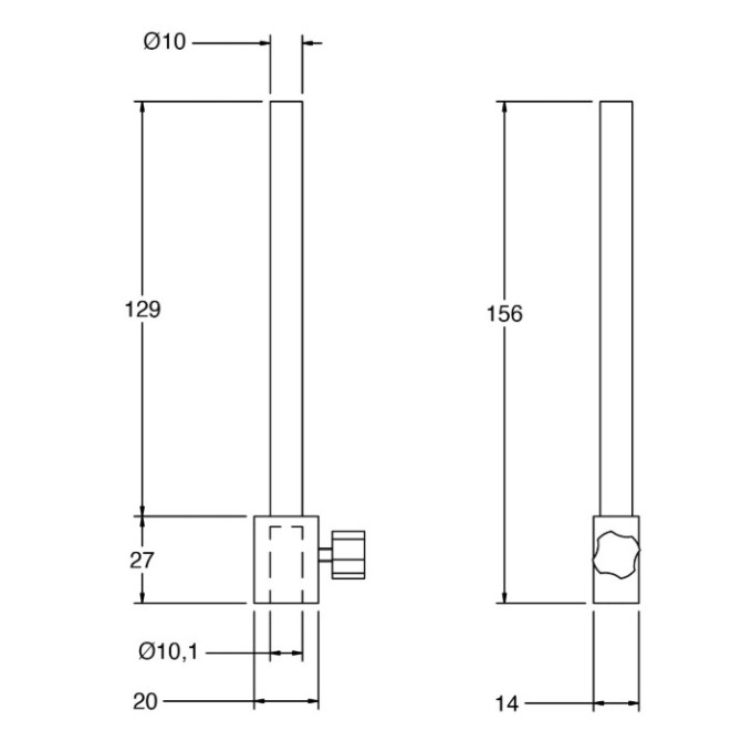 RK-05-VX Brat vertical pentru extinderea distantei de lucru la standurile RK-05 RK-05-VX Brat vertical pentru extinderea distantei de lucru la standurile RK-05
